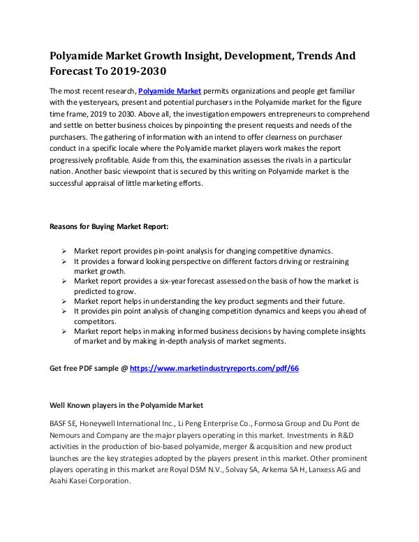 MIR Polyamide Market Growth Insight, Development