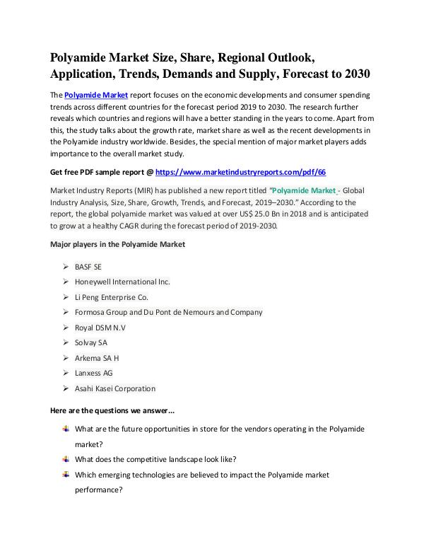 MIR Polyamide Market In-Depth Study