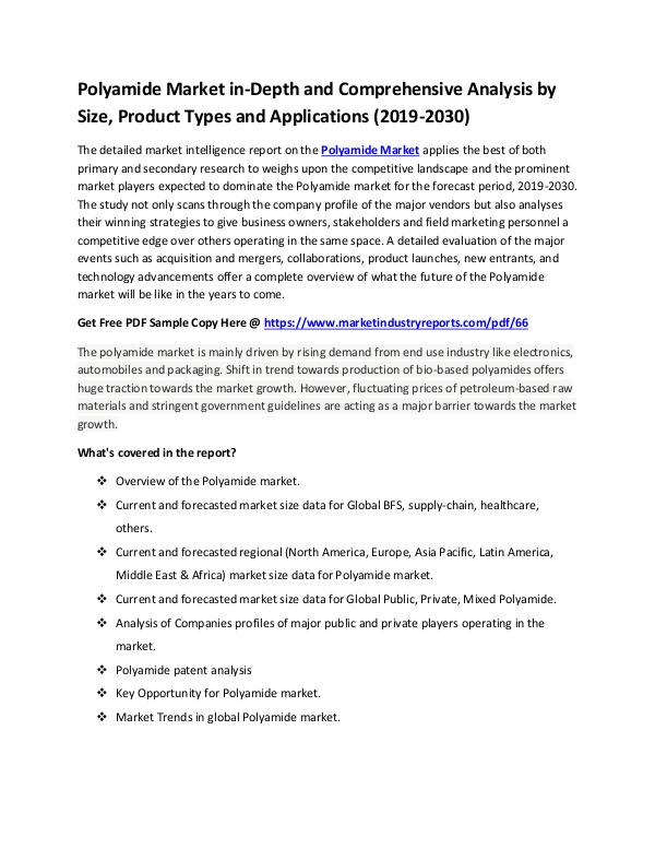 Polyamide Market Comprehensive Analysis