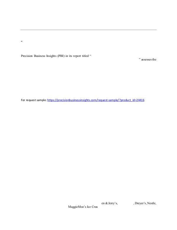 Ice Cream Desserts Market Ice Cream Desserts Market