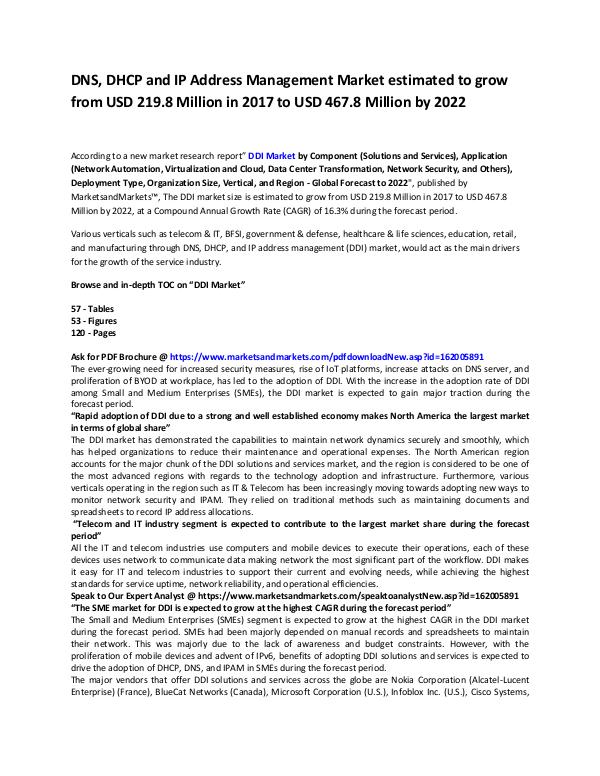 DNS, DHCP and IP Address Management Market