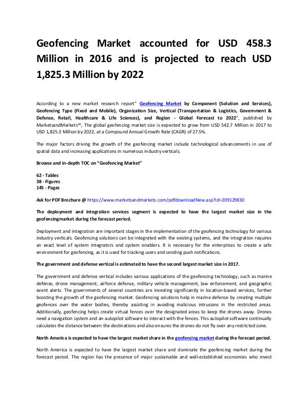 Information Communication and Technology Reports Geofencing Industry Research Report