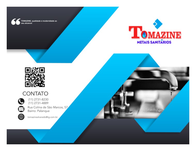 Catalogo 2019 A TOMAZINE METAIS SANITÁRIOS teve início de suas a