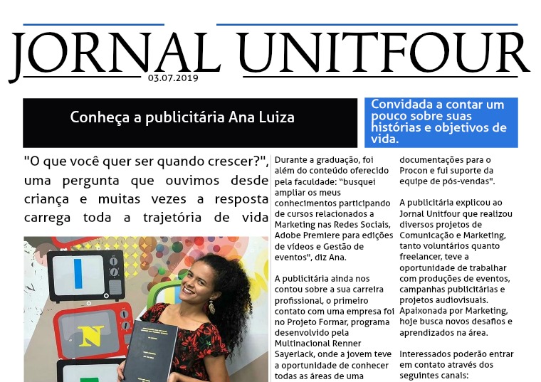 Matéria - Ana Luiza Publicitária