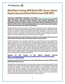 Global Waste to Energy Market Size, Status and Forecast to 2025