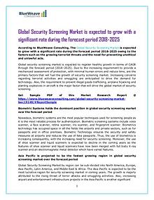 Global Security Screening Market Size – Industry Insights, Top Trends