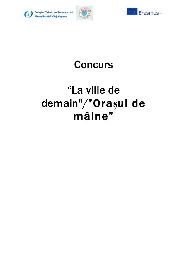 concours La ville demain concours