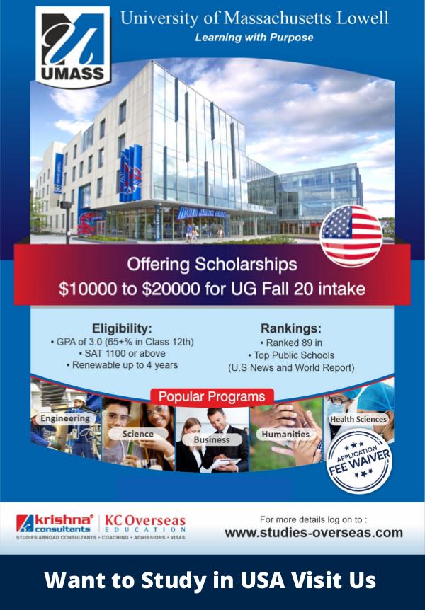 Study in USA at University of Massachusetts Lowell Umass Lowell