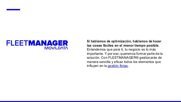 FleetManager: descubre cómo hacer sencilla la gestión de flotas FleetManager de Movildata: solución inteligente