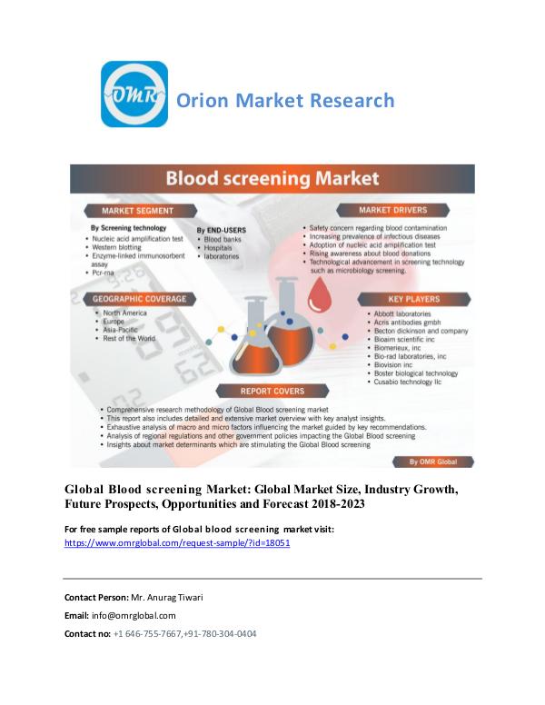 Global Blood screening, Forecast, Market Analysis, Global Industry Si Blood Screening_Market