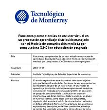 Funciones de la tutoria virtual. Psicologo Pastor Hernandez Madrigal