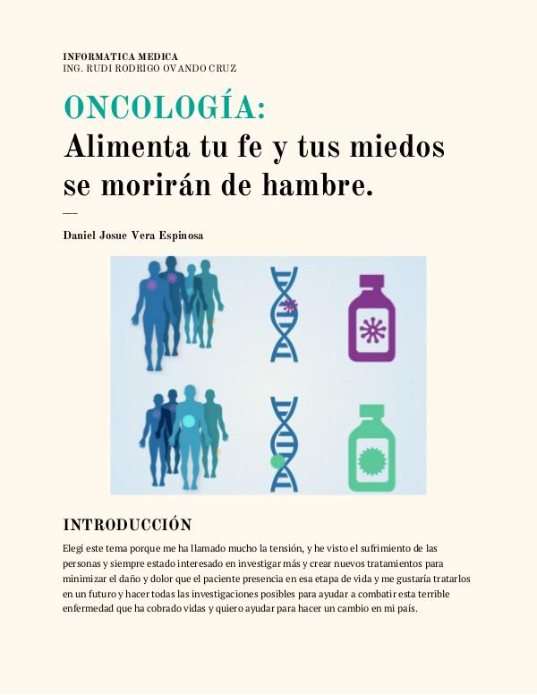 ONCOLOGÍA Daniel Josué Vera Espinosa - cuaderno artículos