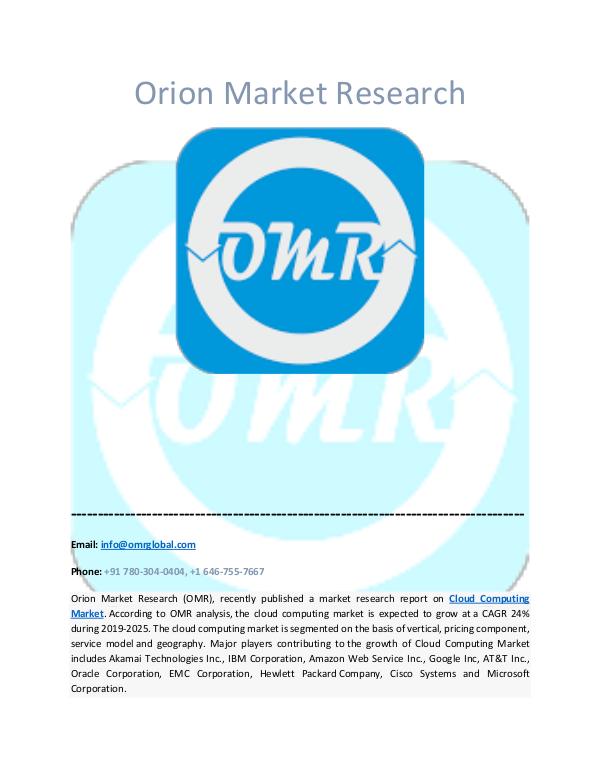 Orion Market Research Report Cloud Computing Market