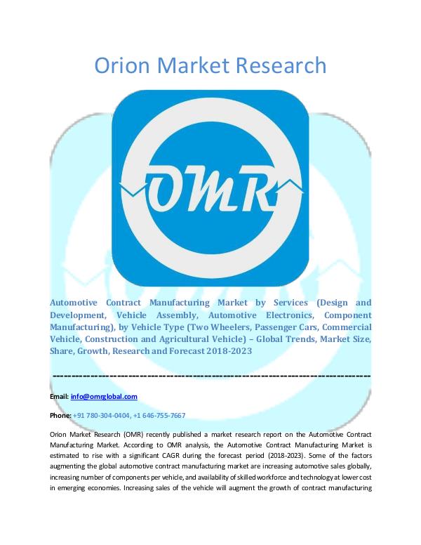 Automotive Contract Manufacturing Market