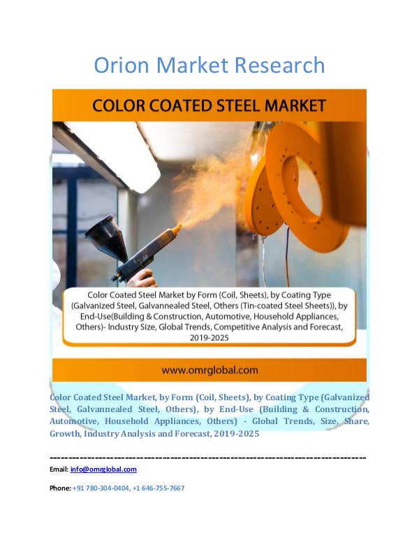 Orion Market Research Report Color Coated Steel Market