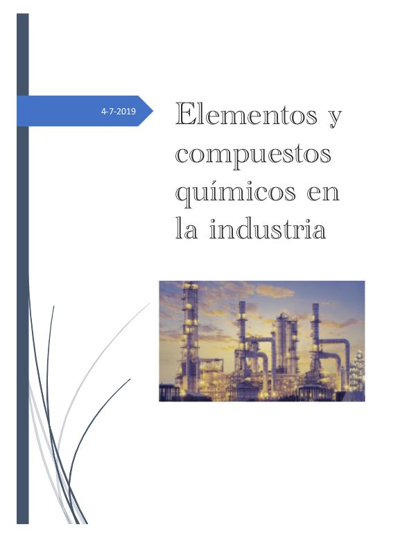 Elementos quimicos en la industria elemtos quimicos en la industria