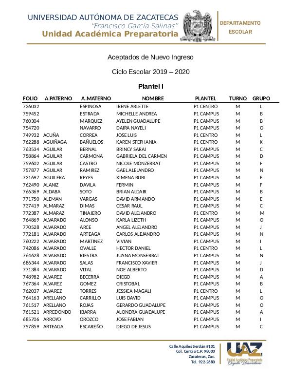 Resultados Prepa 1 Prepa 1