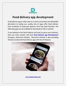 Food delivery app development