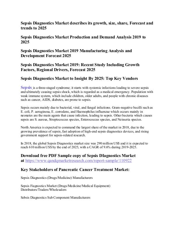 Sepsis Diagnostics Sepsis Diagnostics Market