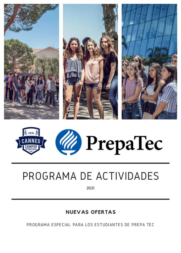 Programa de Actividades : Campus International de Cannes / Prepa Tec Prepa tec flyer def