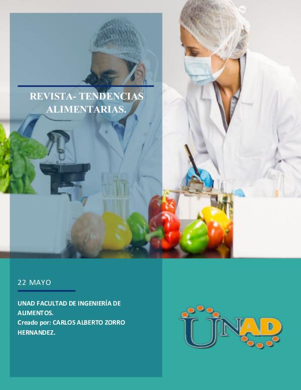 REVISTA- TENDENCIAS ALIMENTARIAS PRIMER VOLUMEN REVISTA INGENIERÍA.