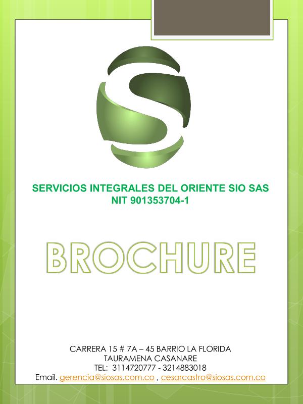 SERVICIOS INTEGRALES DEL ORIENTE SIO SAS