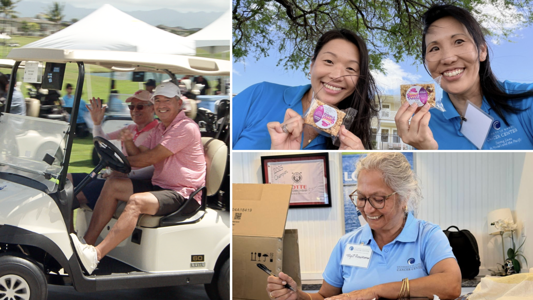 Golf picture at cooling cancer event
