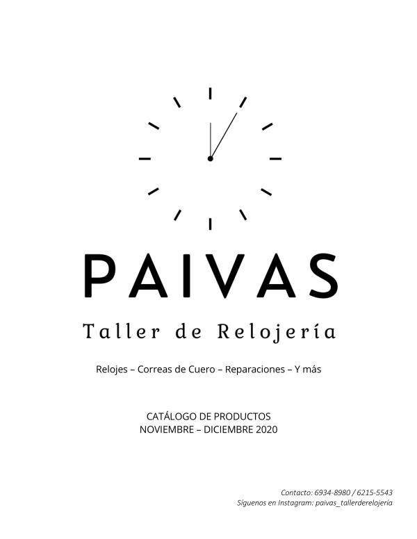 Catálogo de Relojes Paivas Descuentos