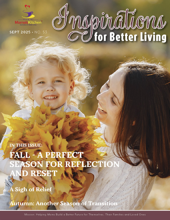Inspirations for Better Living — cover: child with autumn leaves